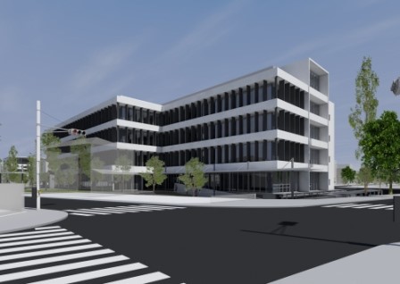 イラスト：新庁舎建設基本設計（案）黒