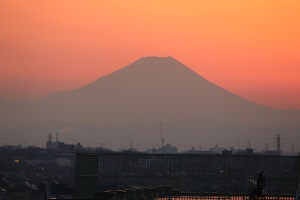 写真：市役所屋上からの富士山