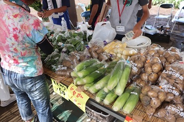 写真：野菜販売の様子