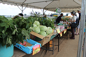 写真：野菜販売の様子