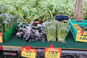 写真：新鮮な清瀬野菜販売の様子