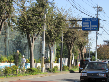 写真：シティサインの道路案内面