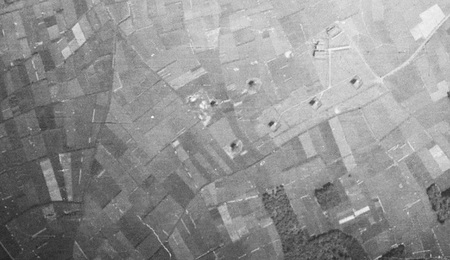 写真：昭和16年の通信所周辺の空中写真