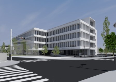 イラスト：新庁舎建設基本設計（案）白