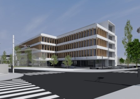 イラスト:新庁舎建設基本設計(案)茶