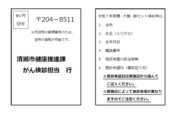 はがき記入例