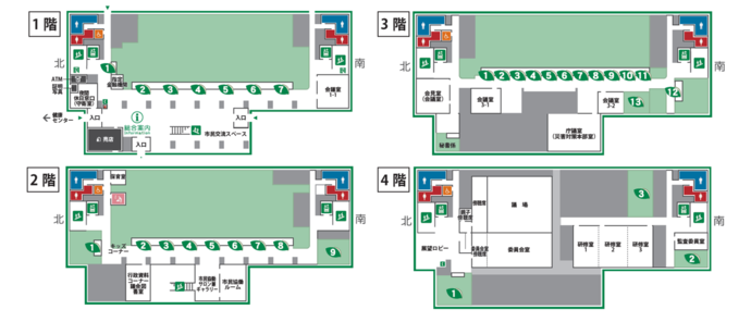 新庁舎フロアマップ