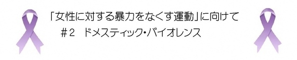 「女性に対する暴力をなくす運動」#2 ドメスティック・バイオレンス