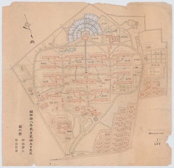 傷痍軍人東京療養所　病棟配置図