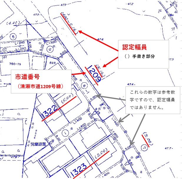 幅員の確認方法