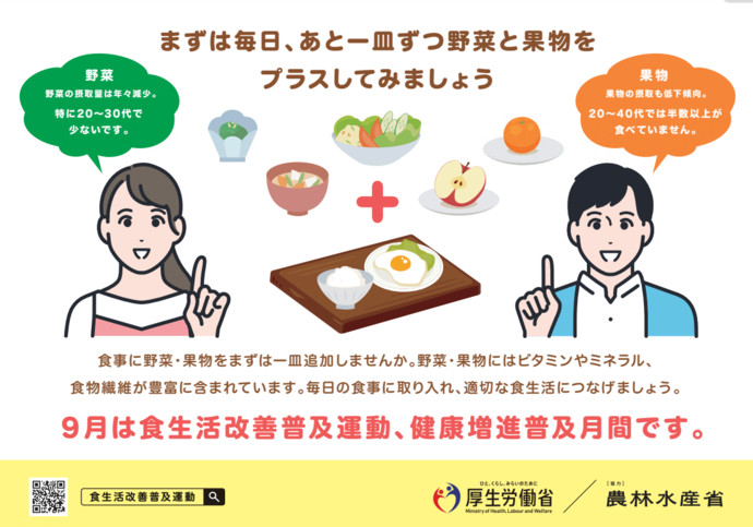 食事をおいしく、バランスよく！果物もプラス
