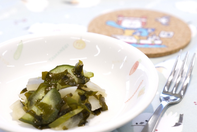 公立保育園給食に気仙沼産わかめを使いました
