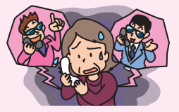 電話勧誘を受ける人